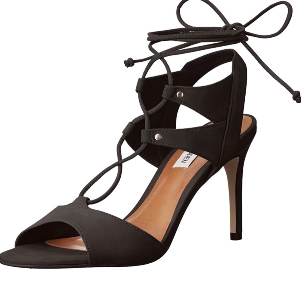 Steve Madden Selmah Sandals Black Nubuck Sandals